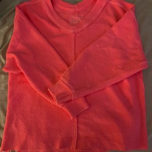 Aerie neon pink sweater